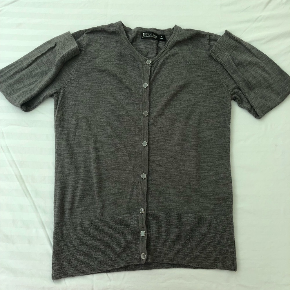 7th Avenue Design NY&C Crew Neck Button Cardigan